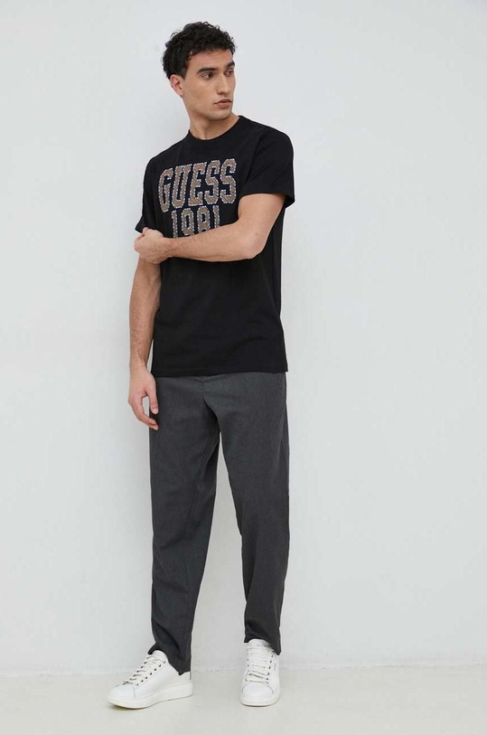 Бавовняна футболка Guess M3RI14.K8FQ4 чорний SS23