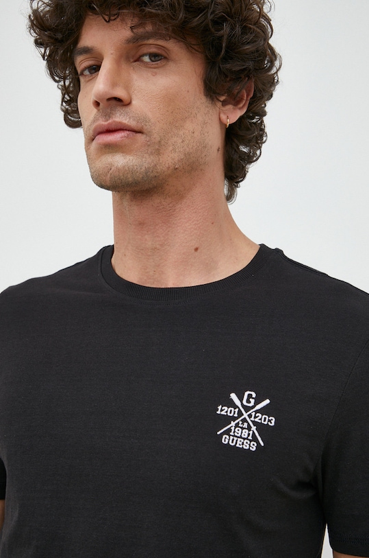 Guess t-shirt bawełniany czarny M3RI18.I3Z14