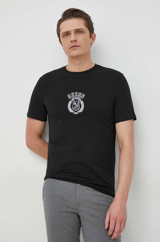 Guess tricou imprimeu negru M3RI19.J1314
