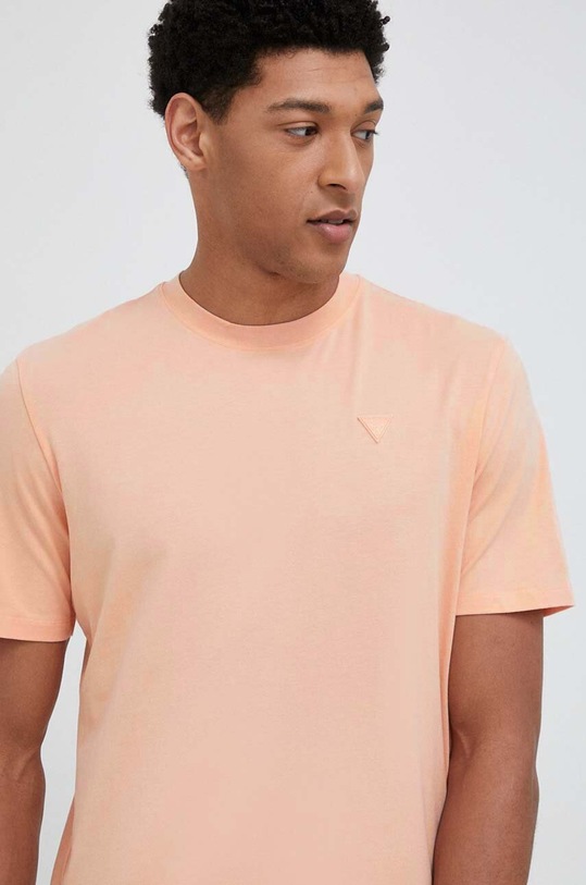 Guess t-shirt HEDLEY z elastanem pomarańczowy Z2YI12.JR06K