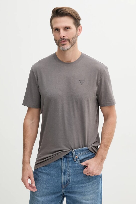 Guess t-shirt brązowy Z2YI12.JR06K