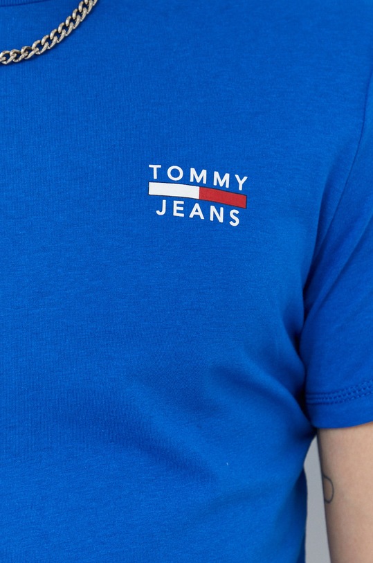Памучна тениска Tommy Jeans DM0DM10099.PPYX син