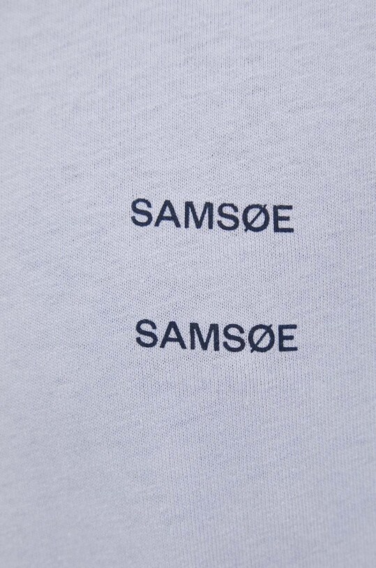 Бавовняна футболка Samsoe Samsoe M22300126 фіолетовий