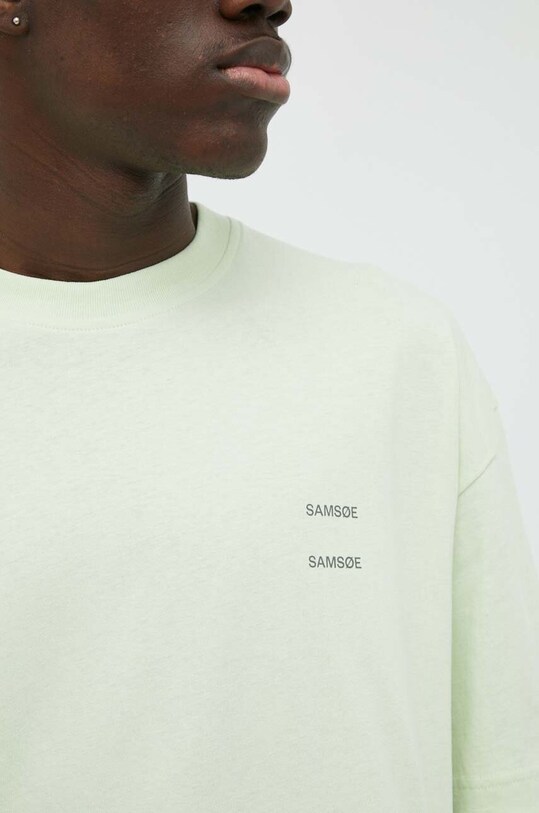 Samsoe Samsoe tricou din bumbac M22300126 verde