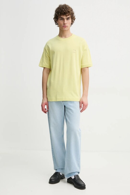 Samsoe Samsoe t-shirt bawełniany JOEL M22300126 żółty SS25