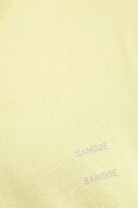 Samsoe Samsoe t-shirt bawełniany JOEL M22300126 żółty