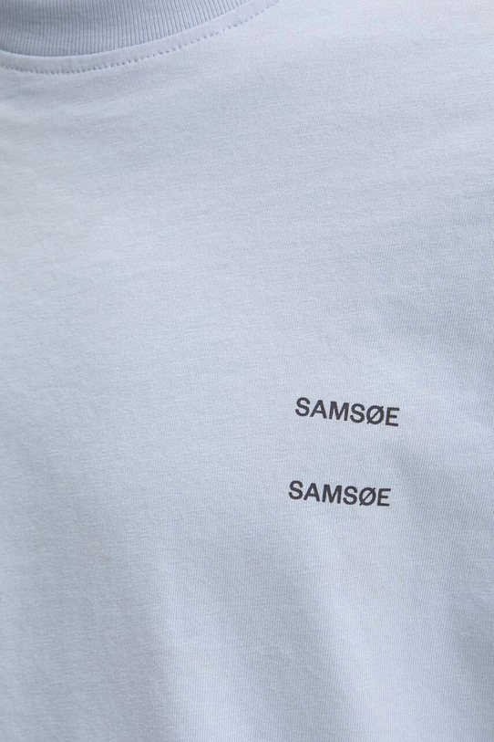 Samsoe Samsoe t-shirt bawełniany JOEL M22300126 niebieski