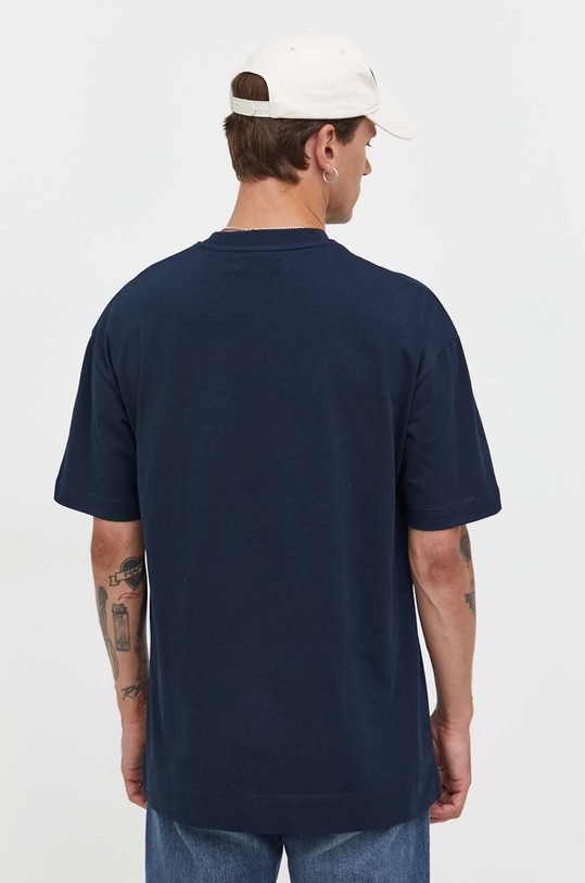 Oblečení Bavlněné tričko Samsoe Samsoe JOEL M22300126 námořnická modř