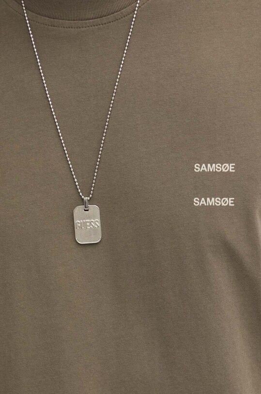 Бавовняна футболка Samsoe Samsoe JOEL M22300126 зелений
