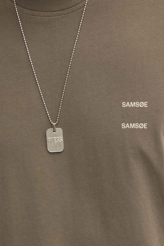 Samsoe Samsoe t-shirt bawełniany JOEL M22300126 zielony