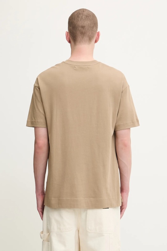 Одежда Хлопковая футболка Samsoe Samsoe JOEL M22300126 бежевый