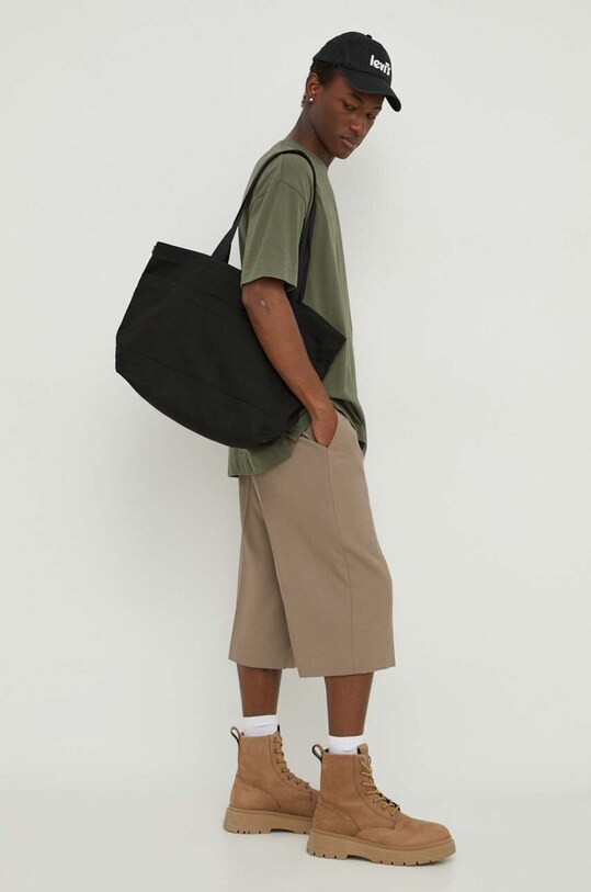 Samsoe Samsoe tricou din bumbac M22300126 verde SS25