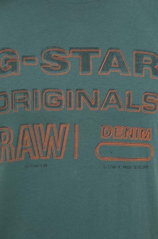 Bombažna kratka majica G-Star D22378.336 zelena