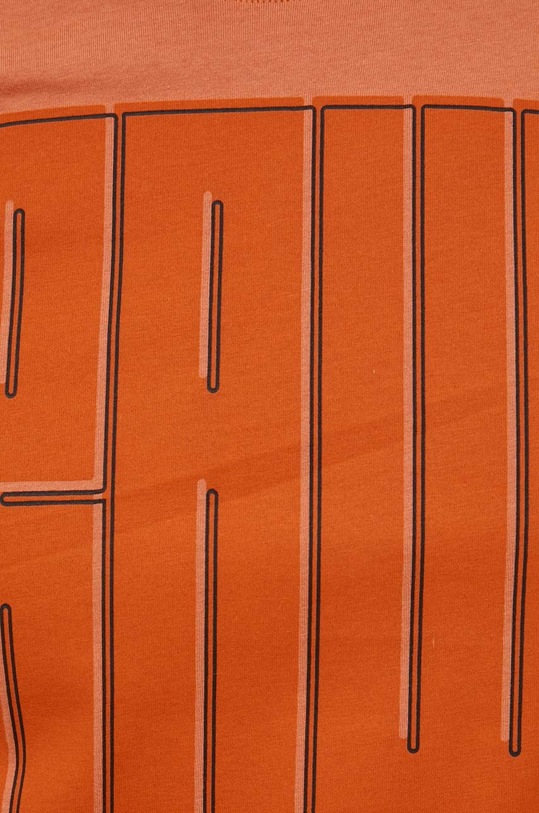 Βαμβακερό μπλουζάκι G-Star D22380.336 πορτοκαλί