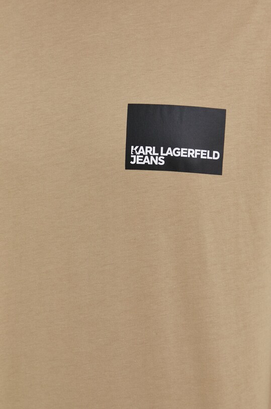 Бавовняна футболка Karl Lagerfeld Jeans бежевий 231D1706
