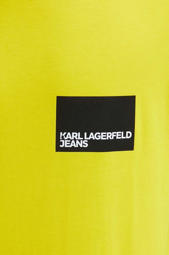 Хлопковая футболка Karl Lagerfeld Jeans 231D1706 жёлтый