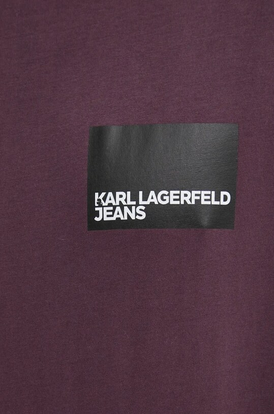 Бавовняна футболка Karl Lagerfeld Jeans 231D1706 бордо