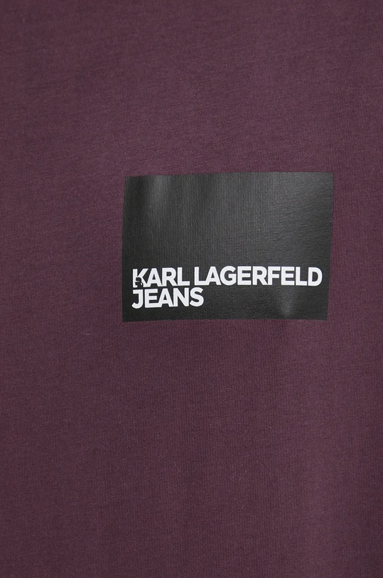 Bavlnené tričko Karl Lagerfeld Jeans 231D1706 burgundské