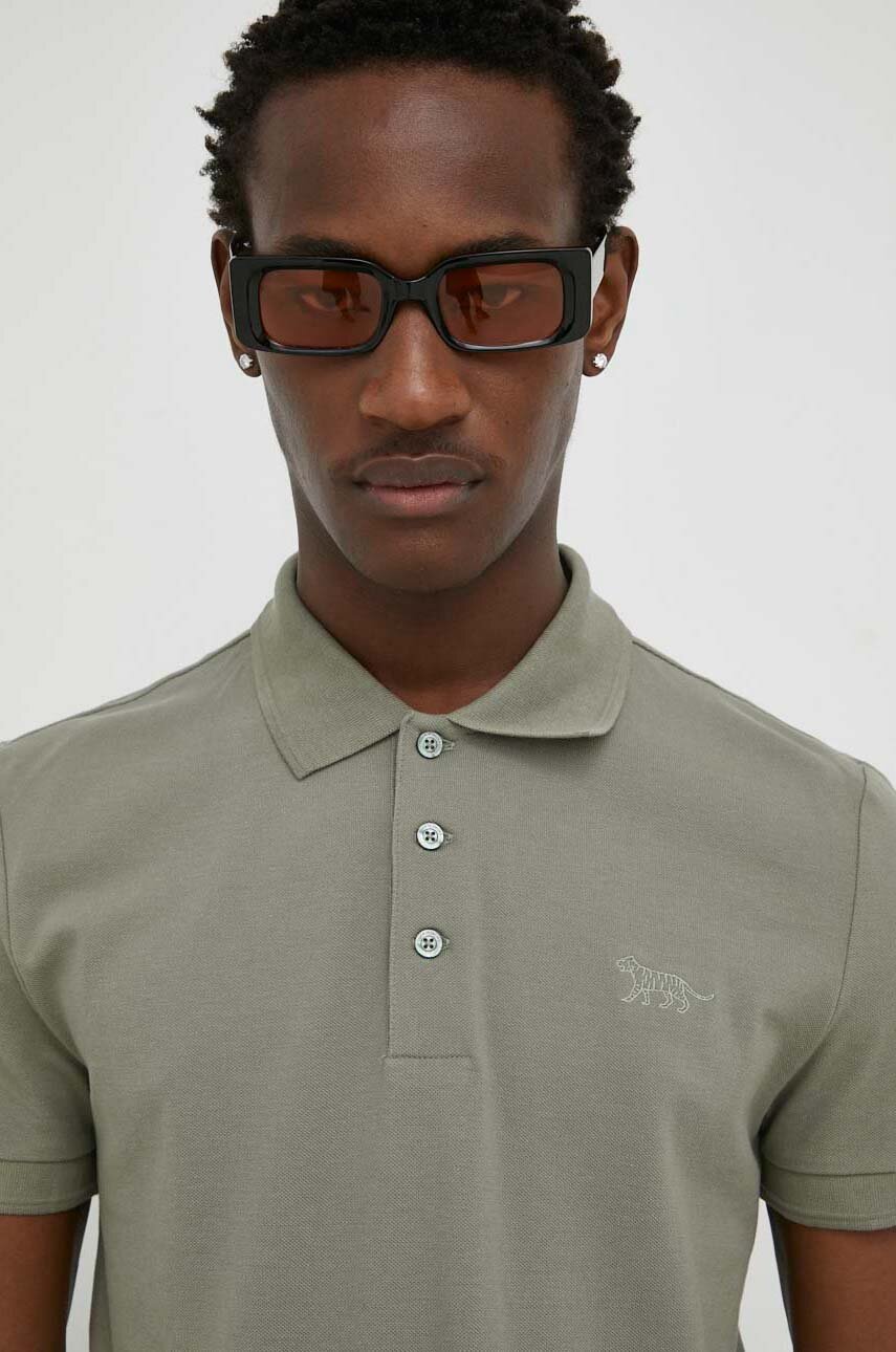 Tiger Of Sweden polo bawełniane zielony T69087026