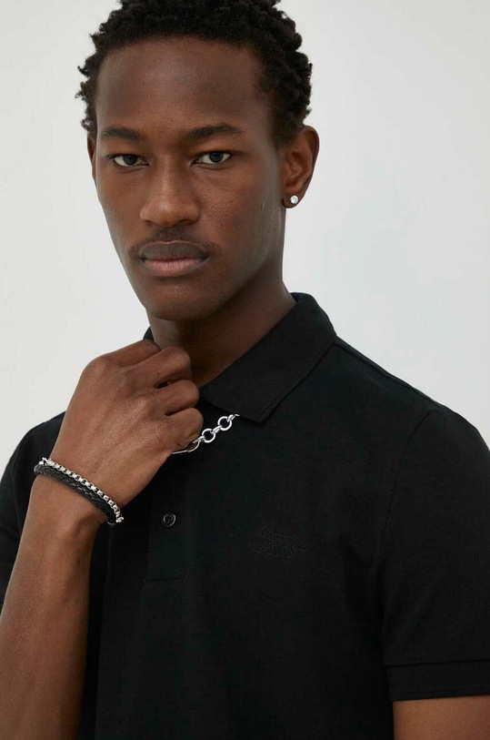 Tiger Of Sweden polo bawełniane czarny T69087026