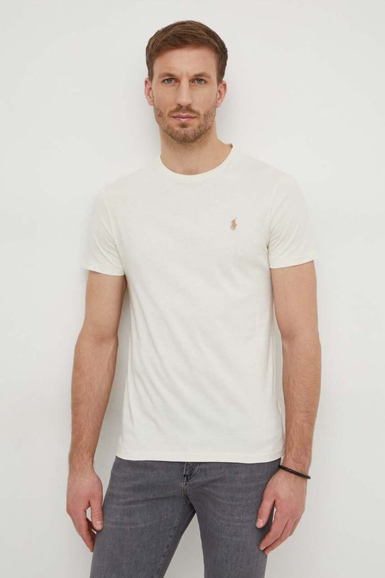 Polo Ralph Lauren t-shirt bawełniany beżowy 710671438