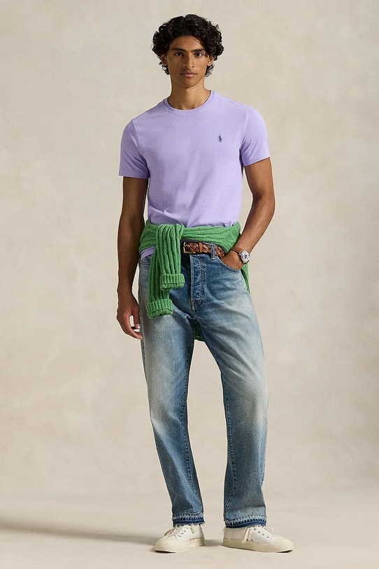 Odzież Polo Ralph Lauren t-shirt bawełniany 710671438 fioletowy