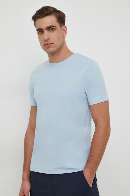 Бавовняна футболка Polo Ralph Lauren блакитний 710671438