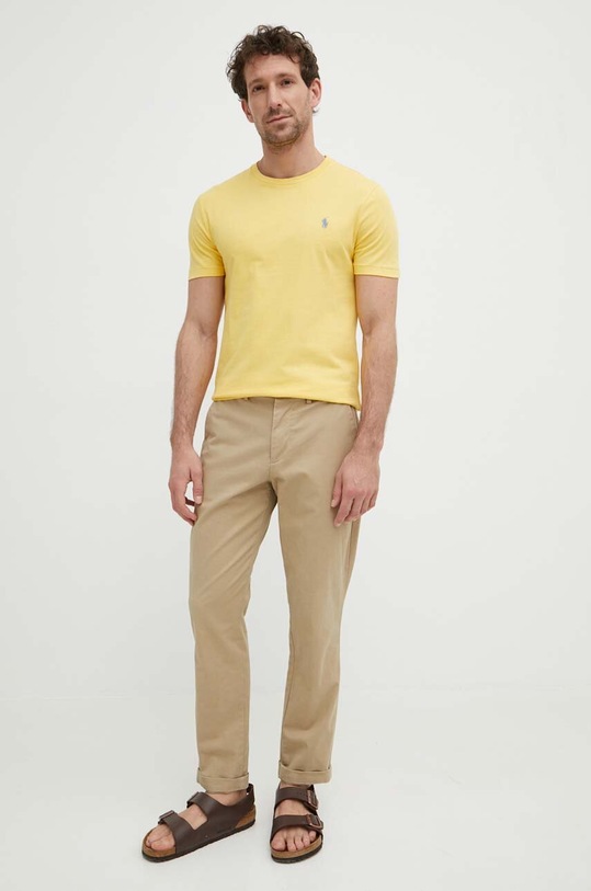 Polo Ralph Lauren t-shirt bawełniany 710671438 żółty SS25
