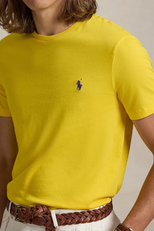 Бавовняна футболка Polo Ralph Lauren жовтий 710671438