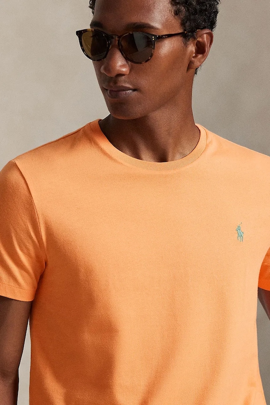 Polo Ralph Lauren t-shirt bawełniany pomarańczowy 710671438
