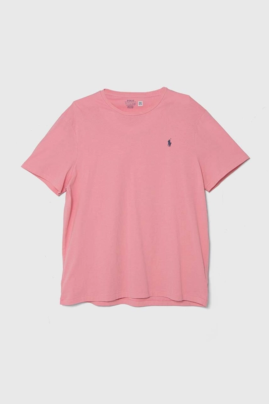 Bavlnené tričko Polo Ralph Lauren slim ružová 710671438