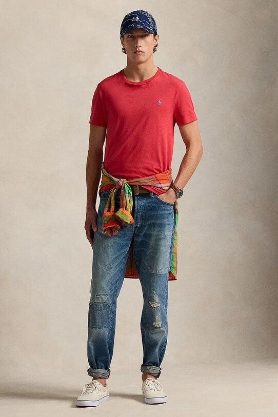 Odzież Polo Ralph Lauren t-shirt bawełniany 710671438 czerwony