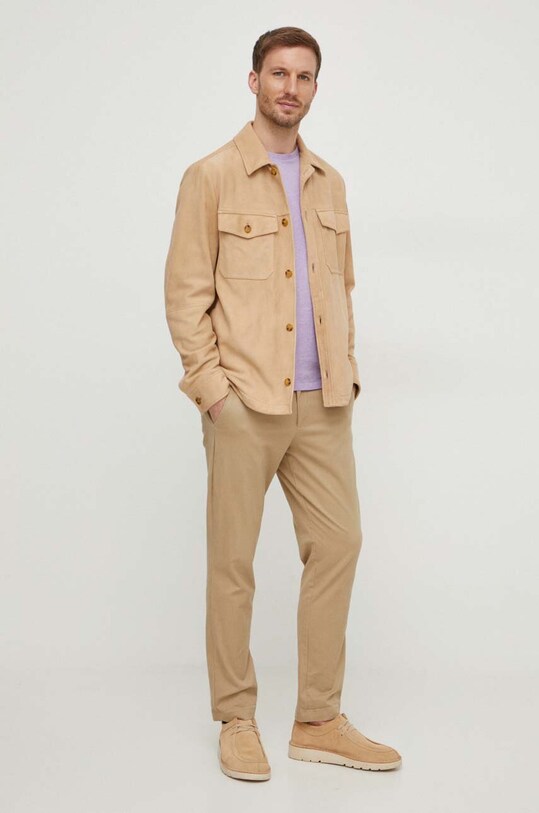 Pamučna majica Polo Ralph Lauren 710671438 ljubičasta SS25