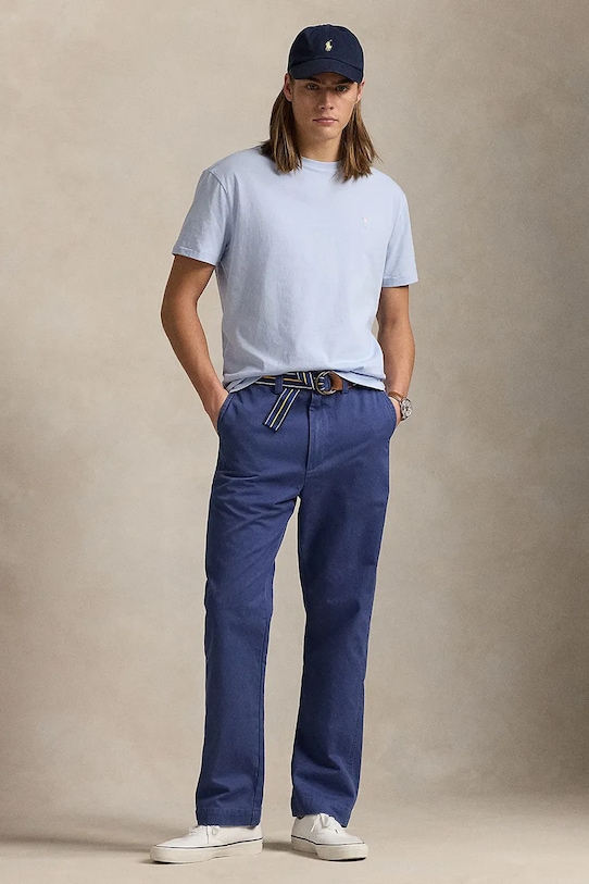 Oblečenie Bavlnené tričko Polo Ralph Lauren 710671438 modrá