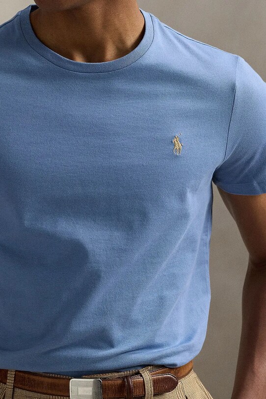 Polo Ralph Lauren t-shirt bawełniany niebieski 710671438