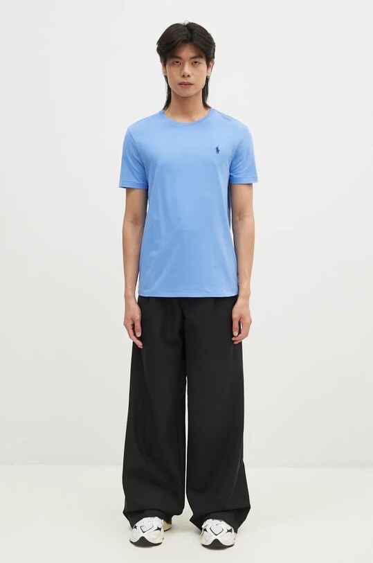 Бавовняна футболка Polo Ralph Lauren 710671438 блакитний