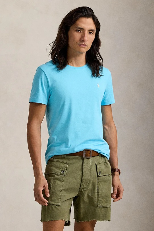 Polo Ralph Lauren t-shirt bawełniany bawełna niebieski 710671438