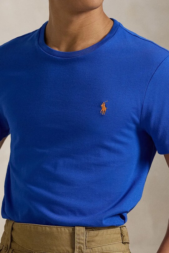 Bavlněné tričko Polo Ralph Lauren námořnická modř 710671438