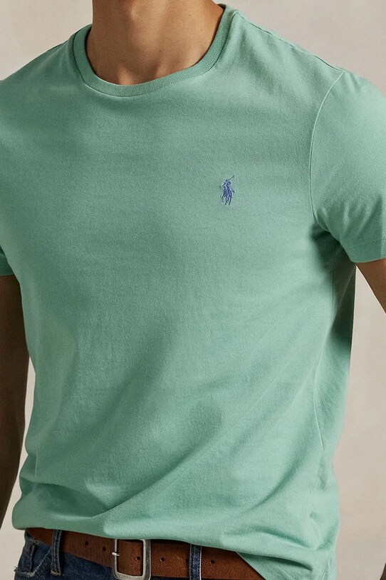 Polo Ralph Lauren t-shirt bawełniany turkusowy 710671438