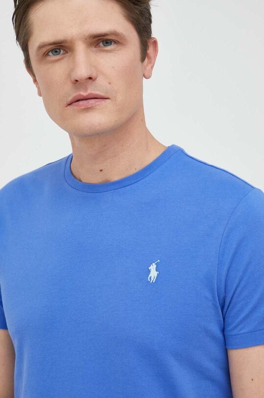 Pamučna majica Polo Ralph Lauren plava 710671438