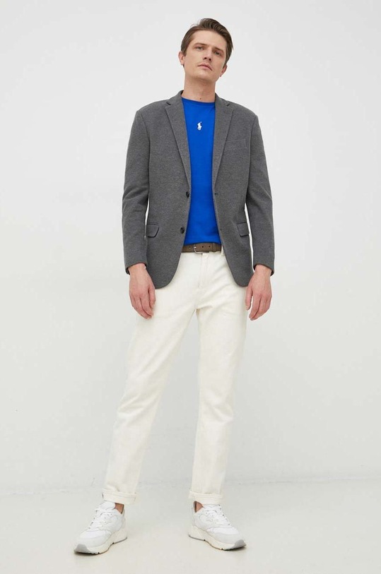 Bavlnené tričko Polo Ralph Lauren 710839046 modrá SS24