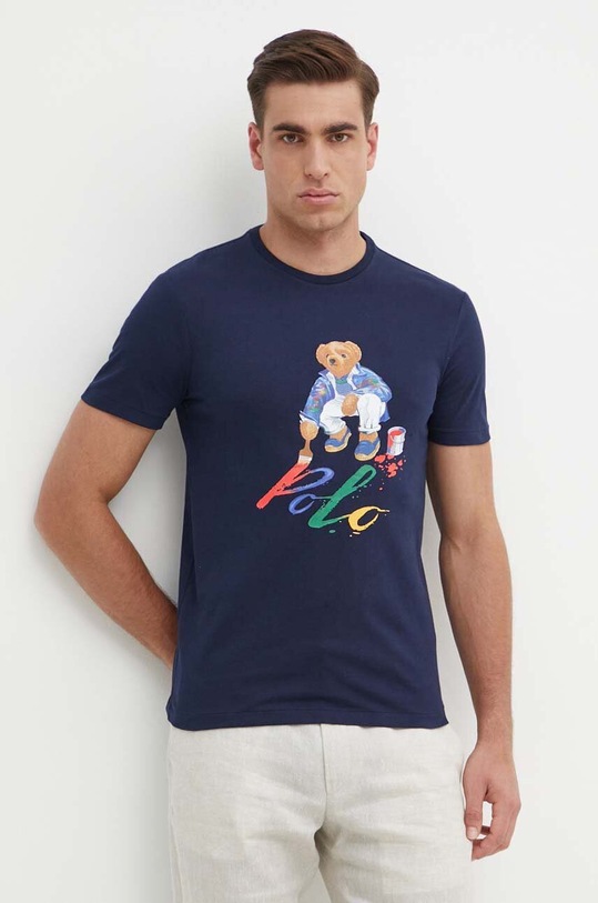 Polo Ralph Lauren t-shirt bawełniany granatowy 710853310