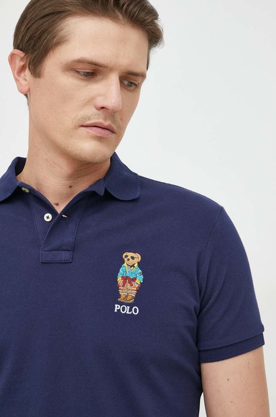 Polo Ralph Lauren polo bawełniane granatowy 710853312