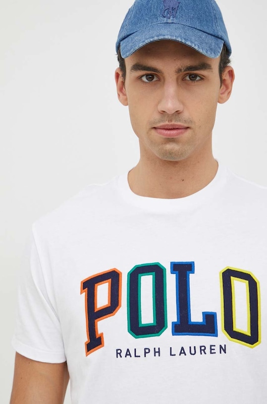 Bavlněné tričko Polo Ralph Lauren bílá 710890804