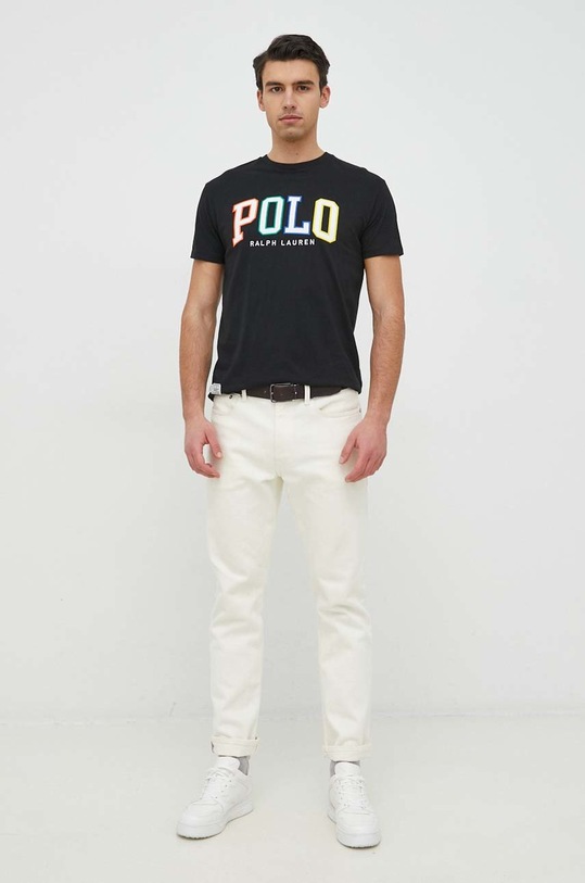 Polo Ralph Lauren t-shirt bawełniany 710890804 czarny SS23