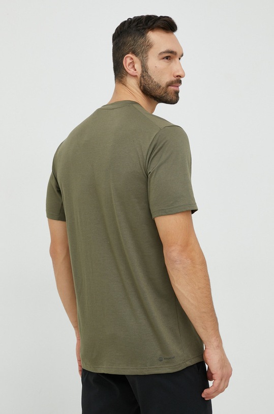 Odzież adidas Performance t-shirt treningowy IB8257 brązowy