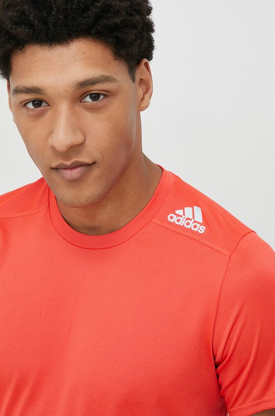Adidas Performance tricou de alergare Designed 4 Running rosu IB8940