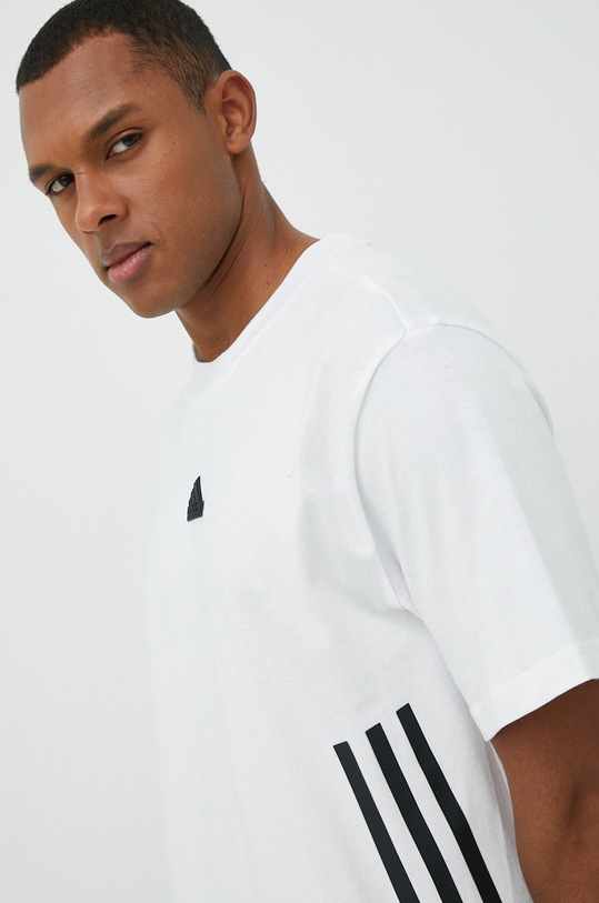Adidas tricou din bumbac alb IC8245