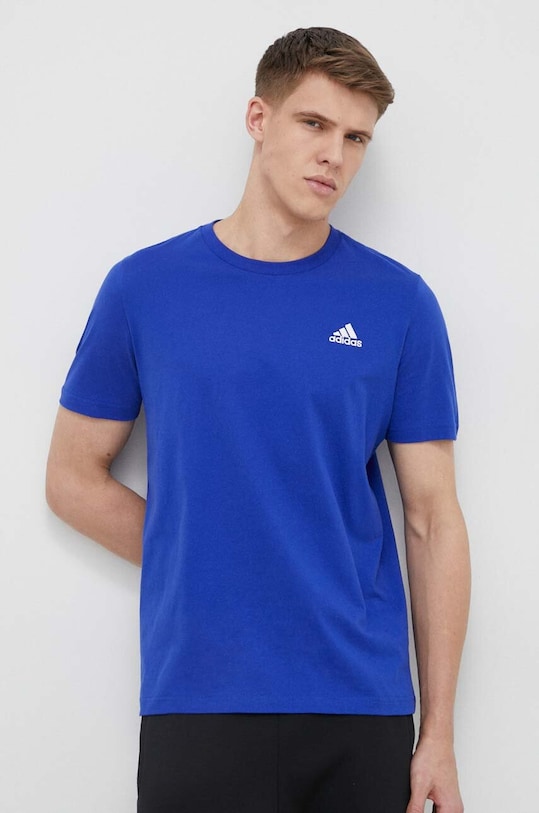 adidas t-shirt bawełniany bawełna niebieski IC9284