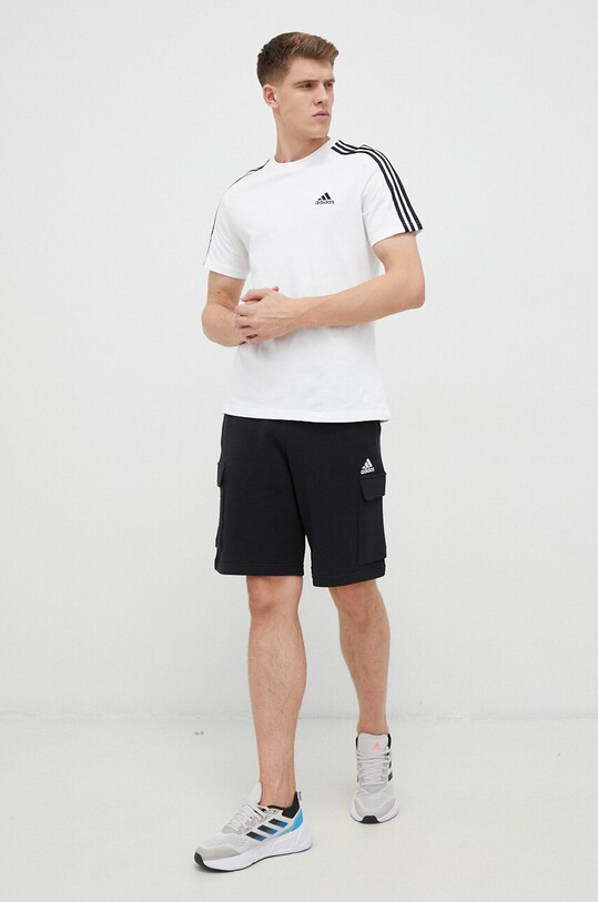 adidas t-shirt bawełniany Essentials IC9336 biały AW23